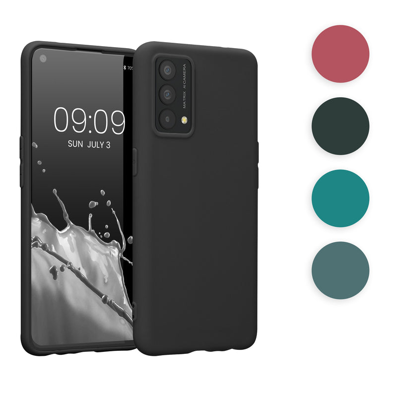kwmobile Hülle kompatibel mit Realme GT Master Edition Hülle - weiches TPU Silikon Case - Cover geeignet für kabelloses Laden - Schwarz matt Schwarz matt  