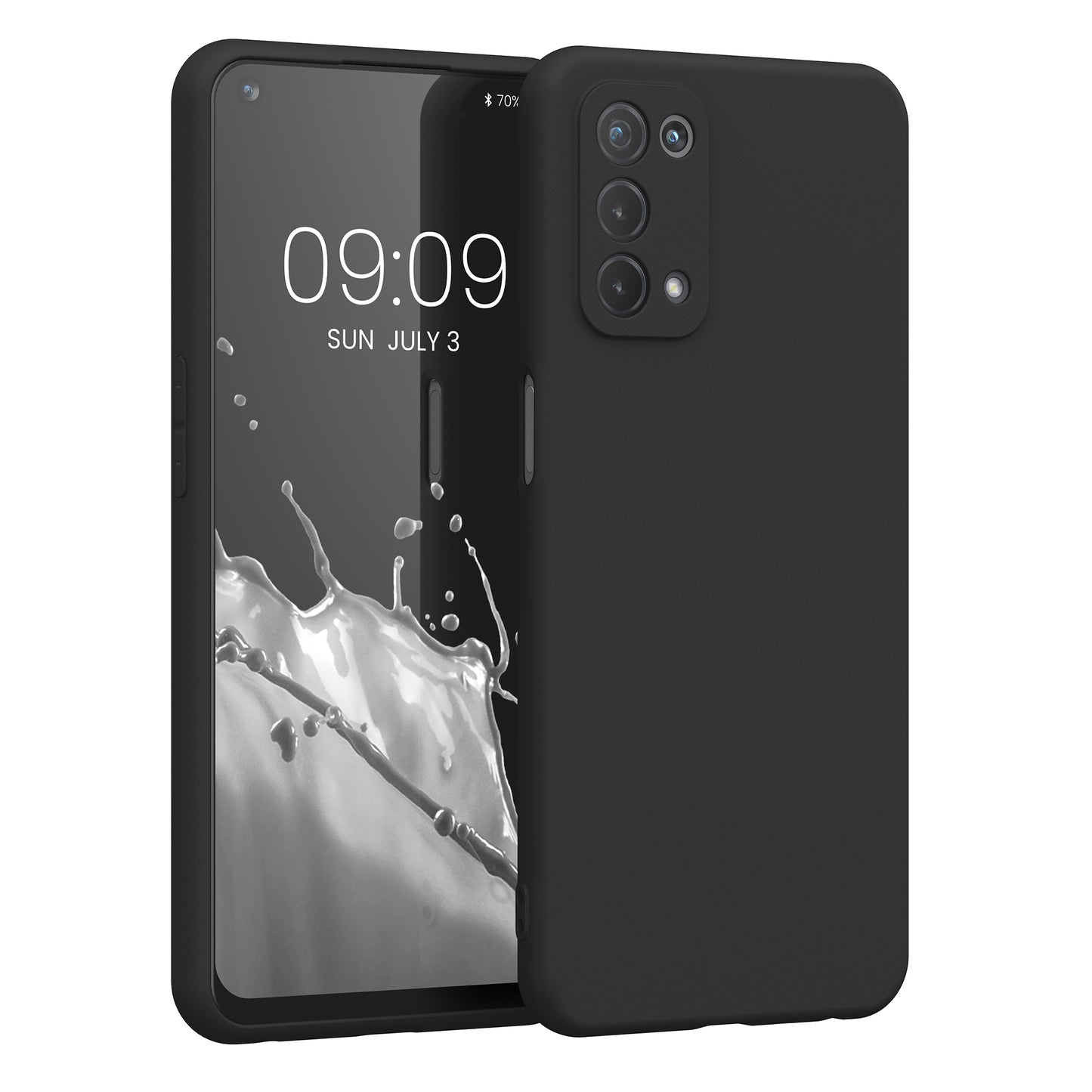 kwmobile Handyhülle kompatibel mit Oppo A74 (5G) / A54 (5G) Hülle - Handy Case aus weichem Silikon in Moosgrün Moosgrün  