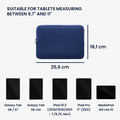 kwmobile Tablet Hülle kompatibel mit 9,7"-11" Tablet - Universal Tasche Cover Case - Schutzhülle Sleeve