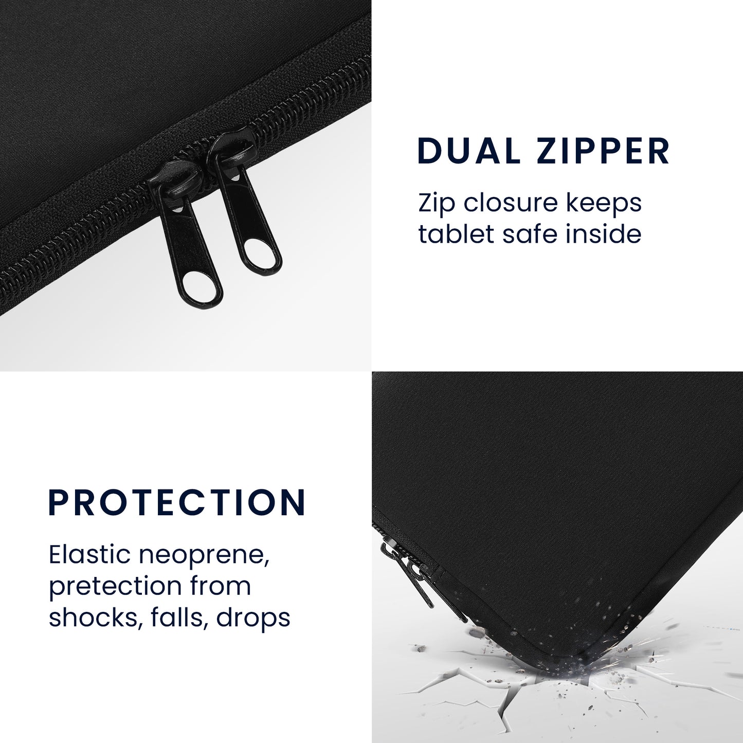 kwmobile Tablet Hülle kompatibel mit 8"-8,4" Tablet - Universal Tasche Cover Case - Schutzhülle Sleeve