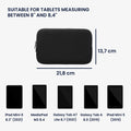 kwmobile Tablet Hülle kompatibel mit 8"-8,4" Tablet - Universal Tasche Cover Case - Schutzhülle Sleeve