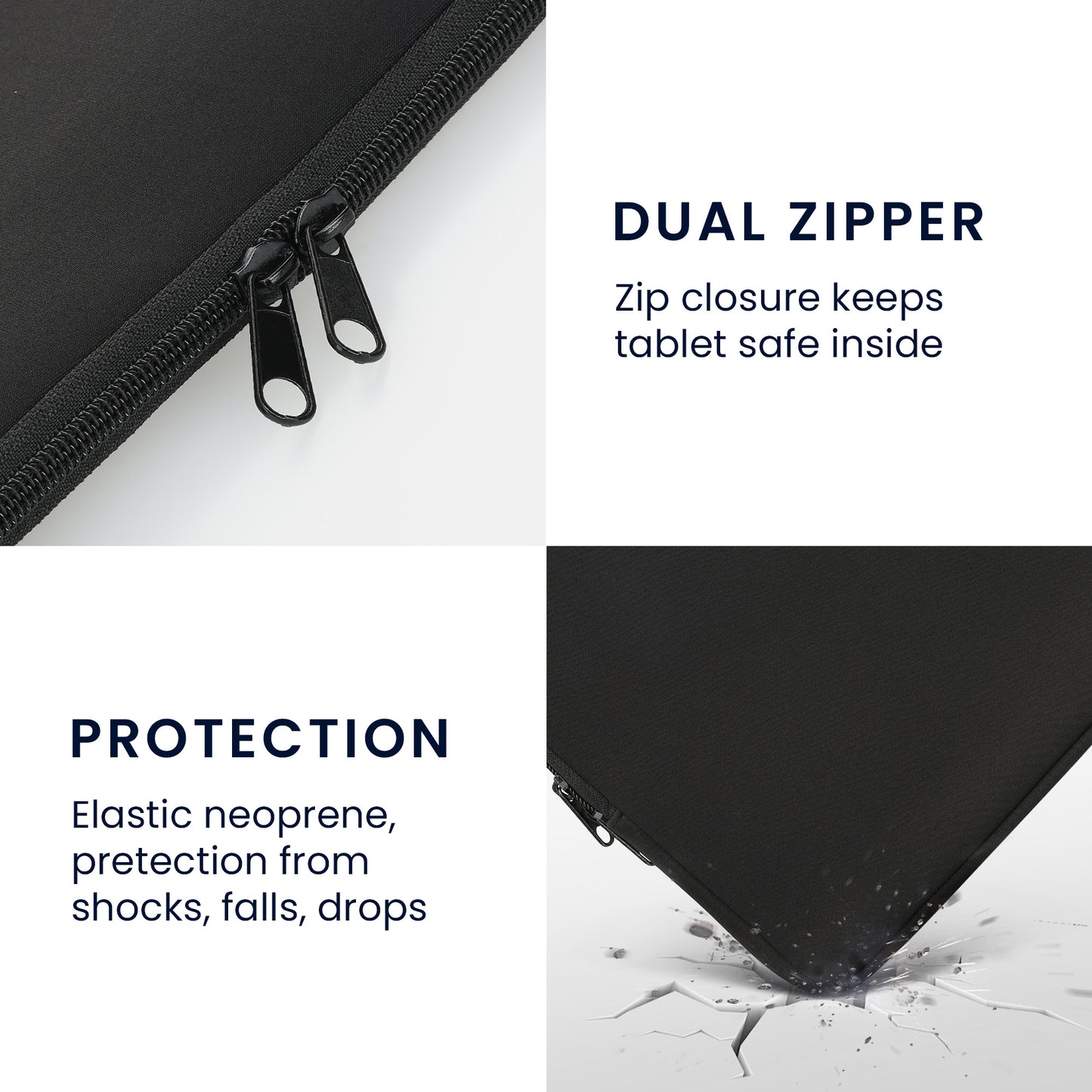 kwmobile Tablet Hülle kompatibel mit 12,4"-12,9" Tablet - Universal Tasche Cover Case - Schutzhülle Sleeve