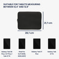 kwmobile Tablet Hülle kompatibel mit 12,4"-12,9" Tablet - Universal Tasche Cover Case - Schutzhülle Sleeve