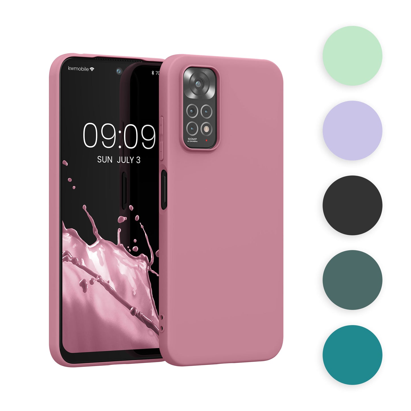 kwmobile Hülle kompatibel mit Xiaomi Redmi Note 11 / Note 11S Hülle - weiches TPU Silikon Case - Cover geeignet für kabelloses Laden - Pastell Koralle Pastell Koralle  