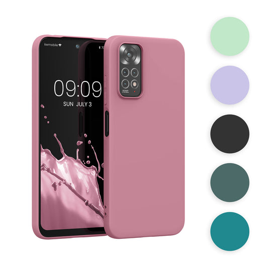 kwmobile Hülle kompatibel mit Xiaomi Redmi Note 11 / Note 11S Hülle - weiches TPU Silikon Case - Cover geeignet für kabelloses Laden - Pastell Koralle Pastell Koralle  