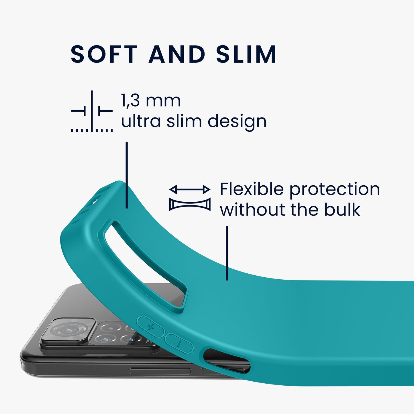 kwmobile Handyhülle für Xiaomi Redmi Note 11 Pro / Note 11 Pro (5G) / Note 12 Pro (4G) Hülle - Kabelloses Laden - Schutzhülle Cover