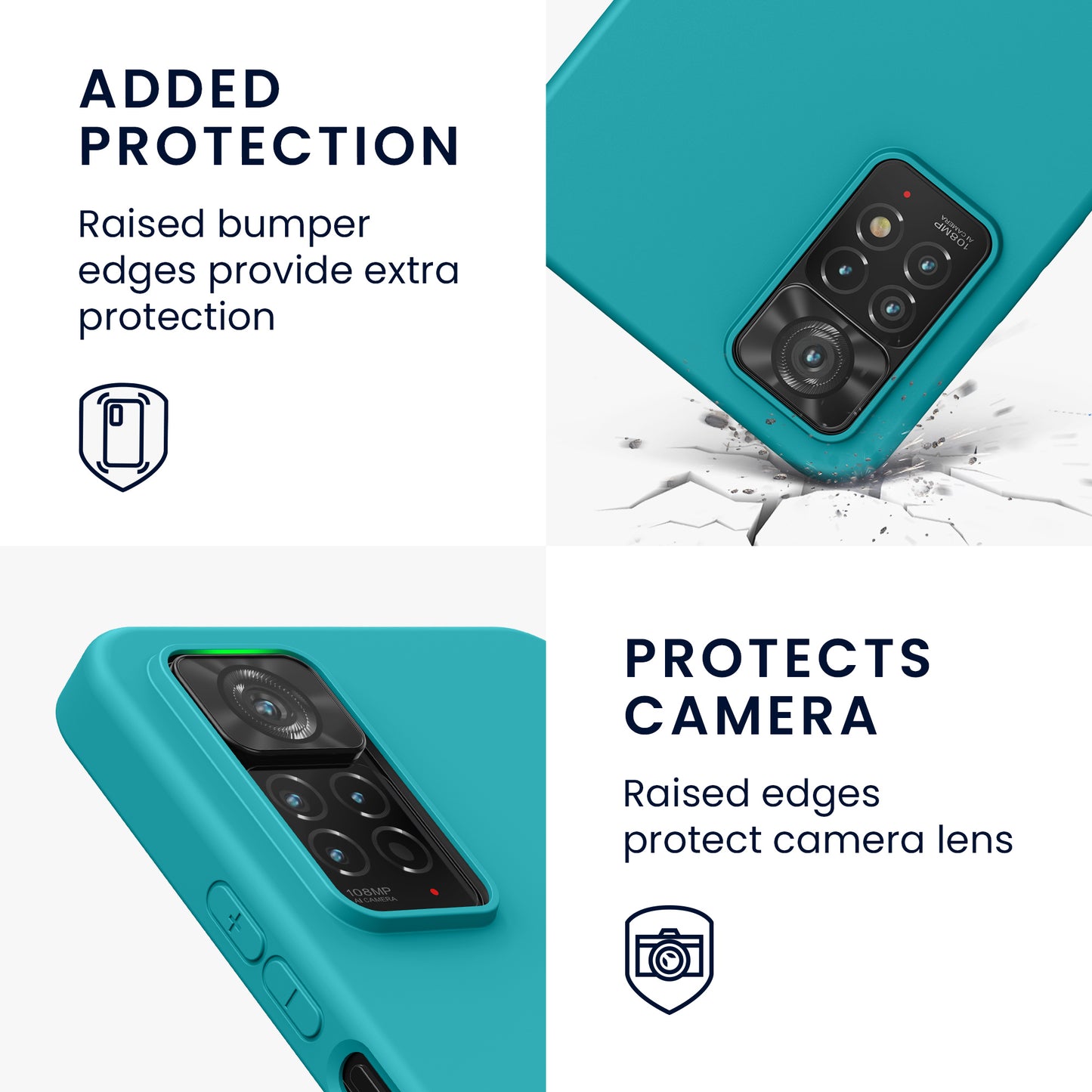 kwmobile Handyhülle für Xiaomi Redmi Note 11 Pro / Note 11 Pro (5G) / Note 12 Pro (4G) Hülle - Kabelloses Laden - Schutzhülle Cover