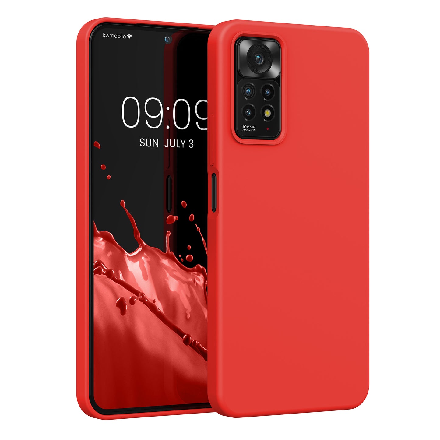 kwmobile Handyhülle für Xiaomi Redmi Note 11 Pro / Note 11 Pro (5G) / Note 12 Pro (4G) Hülle - Case Silikon - Kabelloses Laden - Schutzhülle Cover