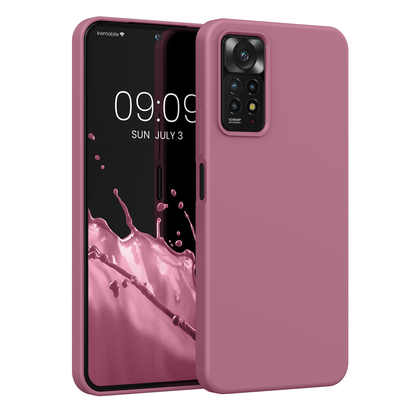 kwmobile Handyhülle für Xiaomi Redmi Note 11 Pro / Note 11 Pro (5G) / Note 12 Pro (4G) Hülle - Case Silikon - Kabelloses Laden - Schutzhülle Cover