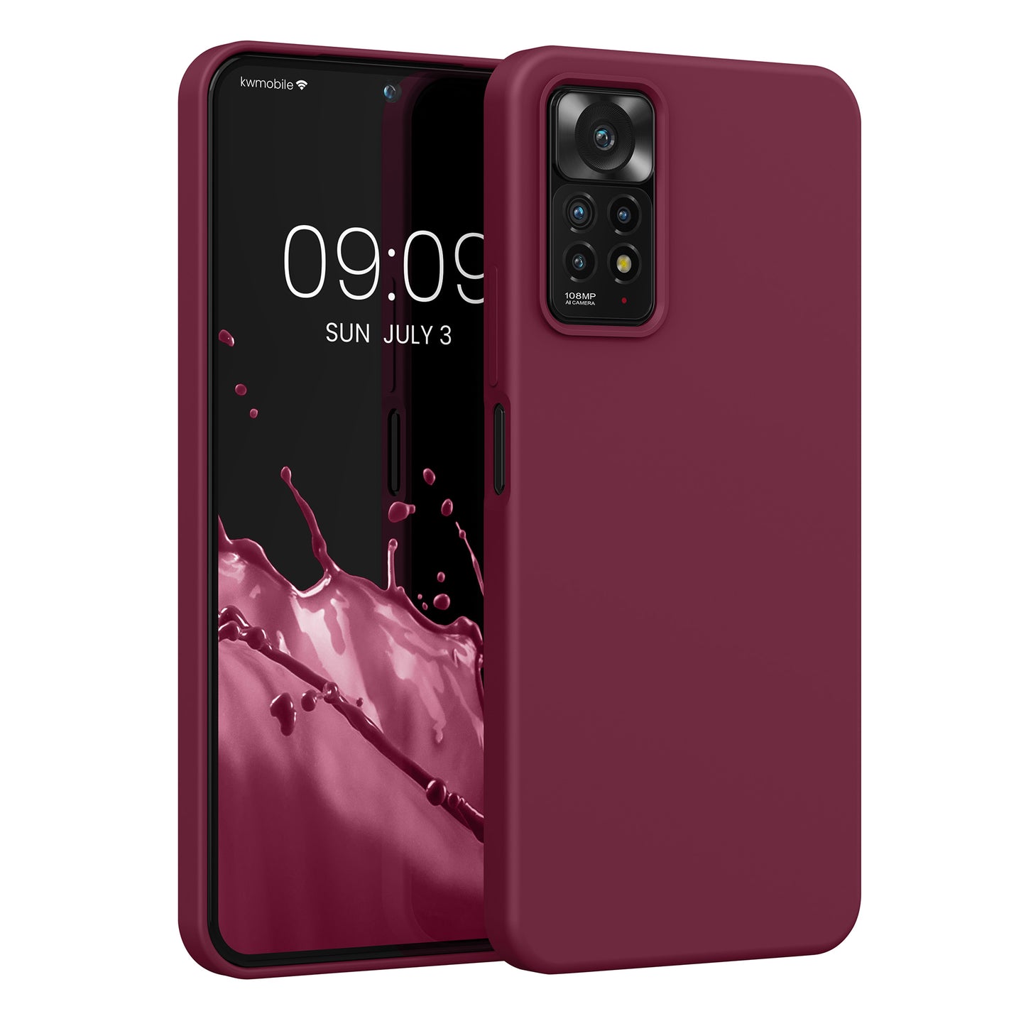 kwmobile Handyhülle für Xiaomi Redmi Note 11 Pro / Note 11 Pro (5G) / Note 12 Pro (4G) Hülle - Case Silikon - Kabelloses Laden - Schutzhülle Cover
