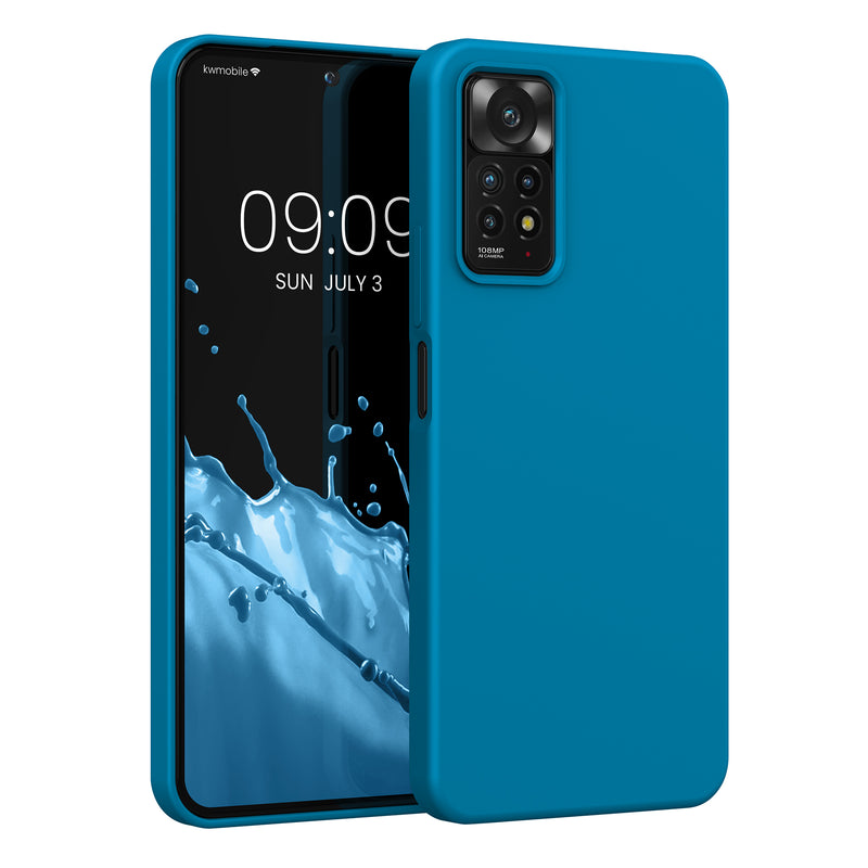 kwmobile Handyhülle für Xiaomi Redmi Note 11 Pro / Note 11 Pro (5G) / Note 12 Pro (4G) Hülle - Case Silikon - Kabelloses Laden - Schutzhülle Cover