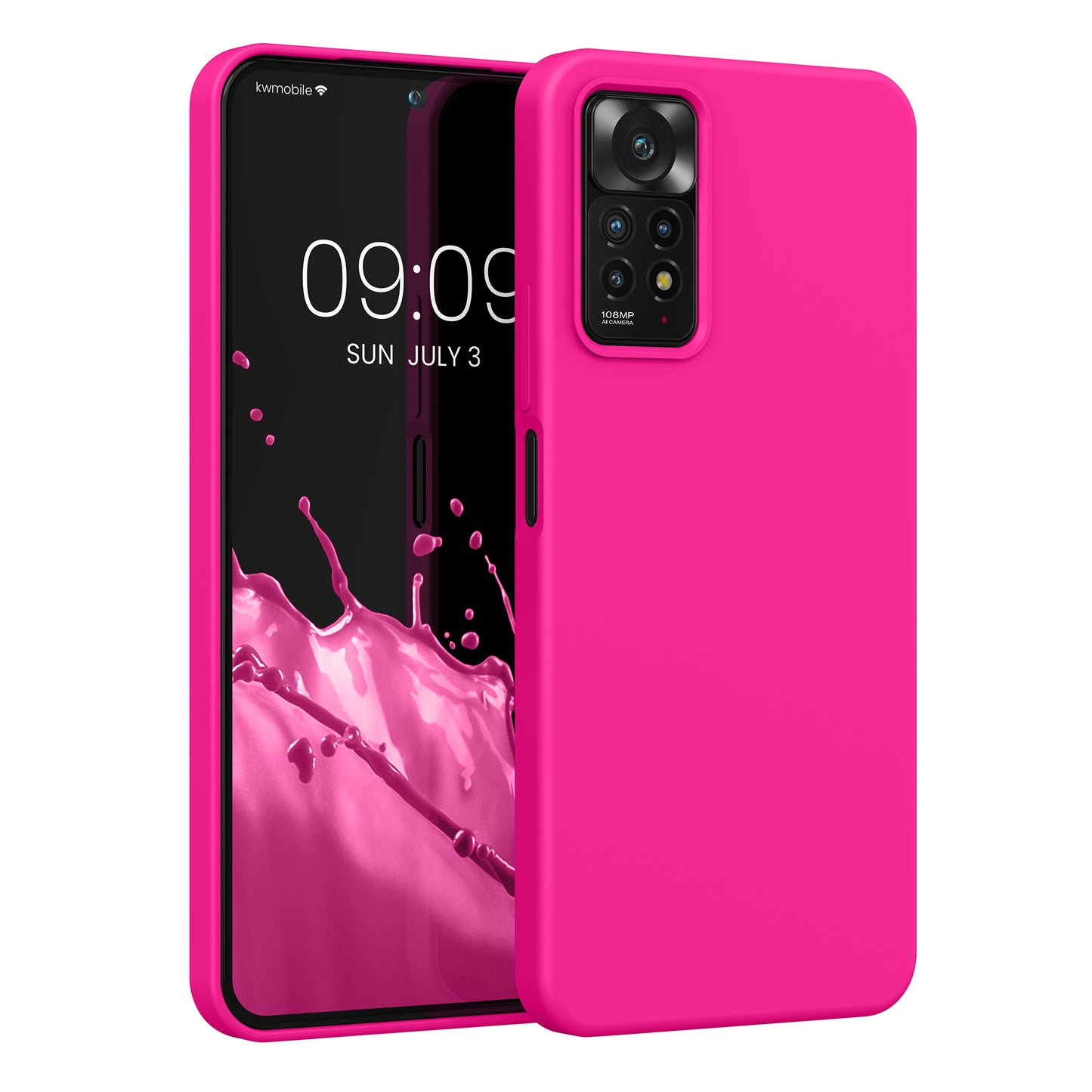 kwmobile Handyhülle für Xiaomi Redmi Note 11 Pro / Note 11 Pro (5G) / Note 12 Pro (4G) Hülle - Case Silikon - Kabelloses Laden - Schutzhülle Cover