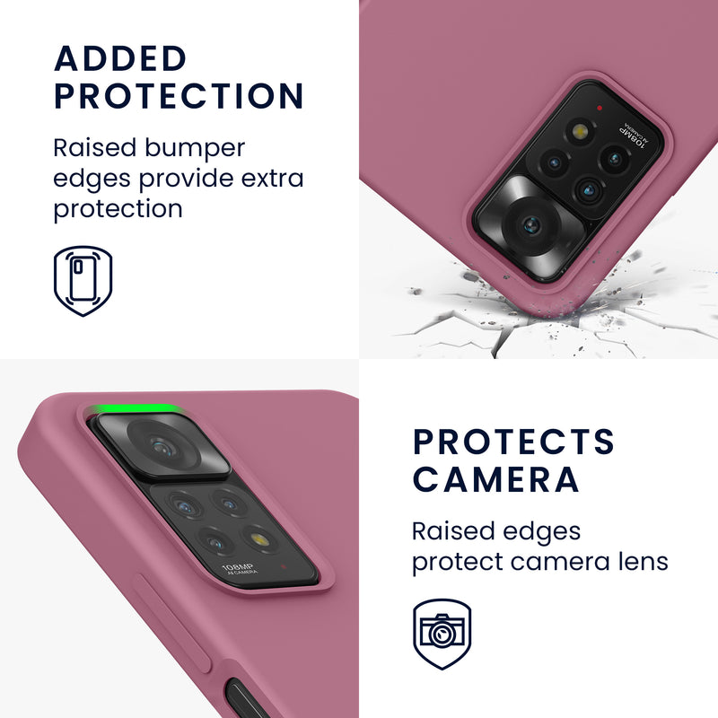 kwmobile Handyhülle für Xiaomi Redmi Note 11 Pro / Note 11 Pro (5G) / Note 12 Pro (4G) Hülle - Case Silikon - Kabelloses Laden - Schutzhülle Cover