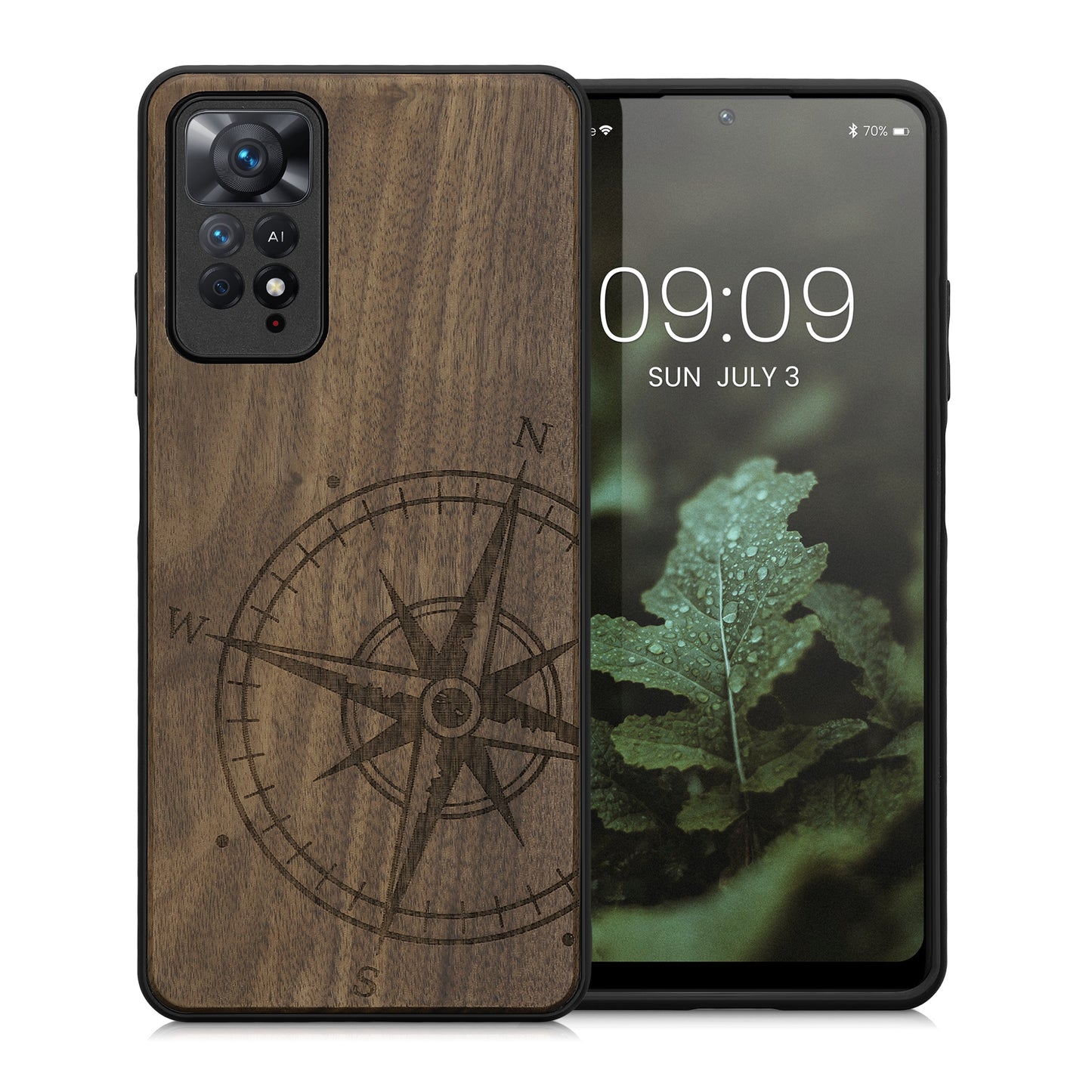 kwmobile Hülle kompatibel mit Xiaomi Redmi Note 11 Pro / Note 11 Pro (5G) / Note 12 Pro (4G) Handy Cover TPU Handyhülle Kompass Vintage