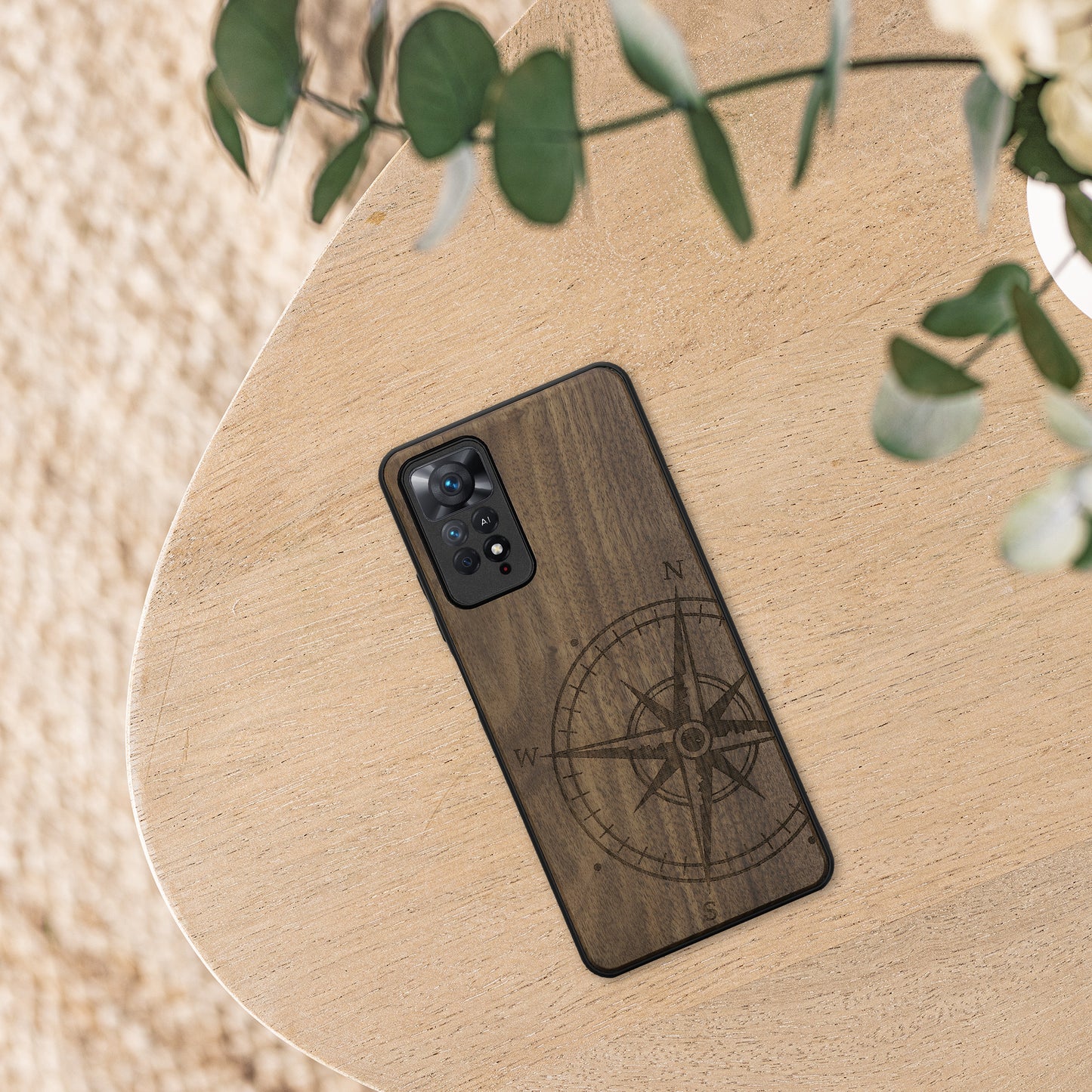 kwmobile Hülle kompatibel mit Xiaomi Redmi Note 11 Pro / Note 11 Pro (5G) / Note 12 Pro (4G) Handy Cover TPU Handyhülle Kompass Vintage