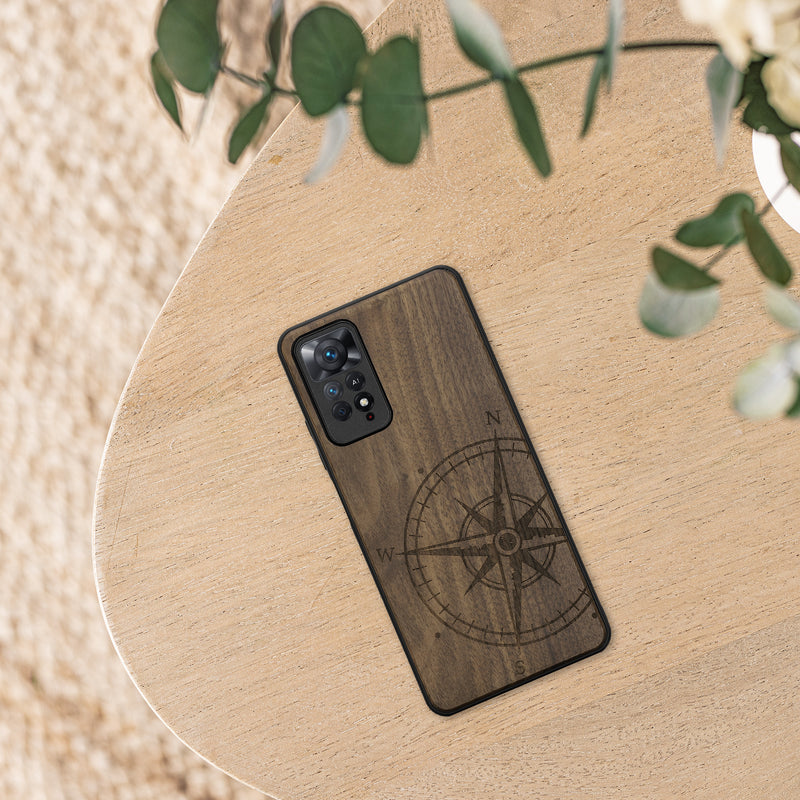 kwmobile Hülle kompatibel mit Xiaomi Redmi Note 11 Pro / Note 11 Pro (5G) / Note 12 Pro (4G) Handy Cover TPU Handyhülle Kompass Vintage