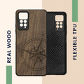 kwmobile Hülle kompatibel mit Xiaomi Redmi Note 11 Pro / Note 11 Pro (5G) / Note 12 Pro (4G) Handy Cover TPU Handyhülle Kompass Vintage