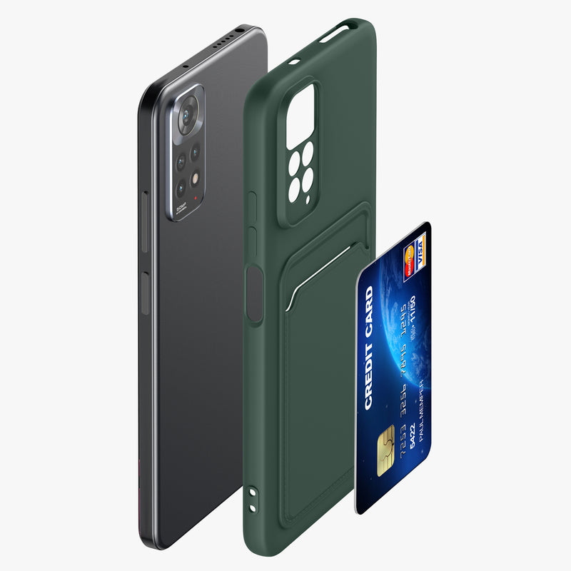 kwmobile Handyhülle kompatibel mit Xiaomi Redmi Note 11 / Note 11S Hülle - Handy Cover mit Fach für Karten