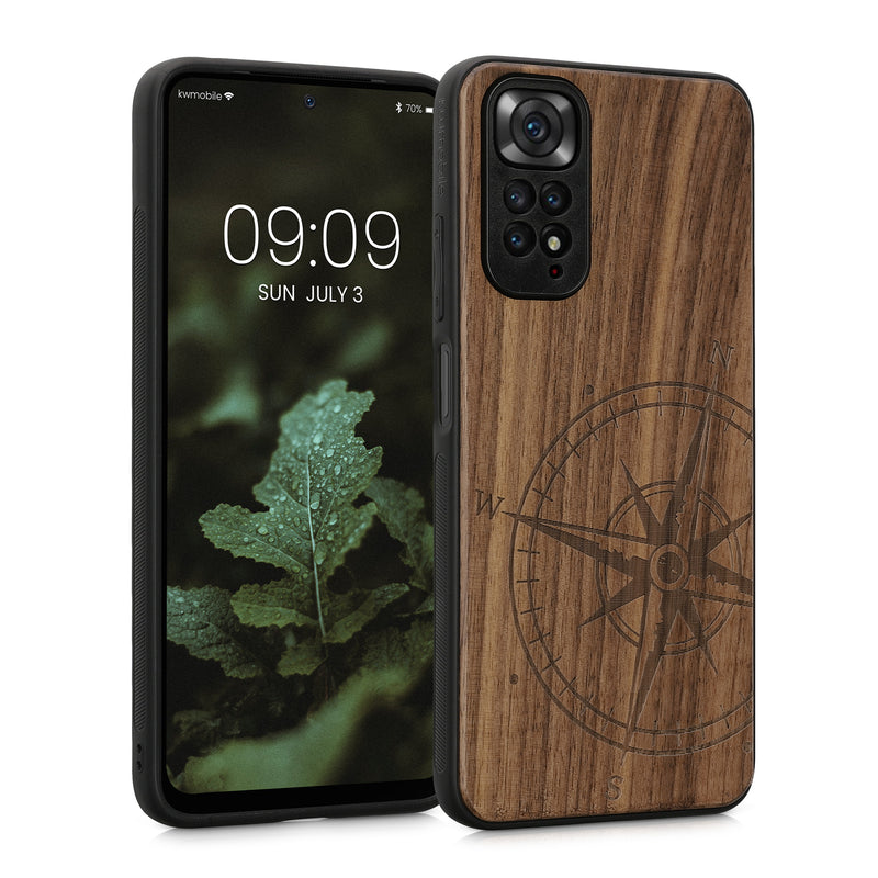 kwmobile Hülle kompatibel mit Xiaomi Redmi Note 11 / Note 11S - Handy Cover - TPU Handyhülle Kompass Vintage