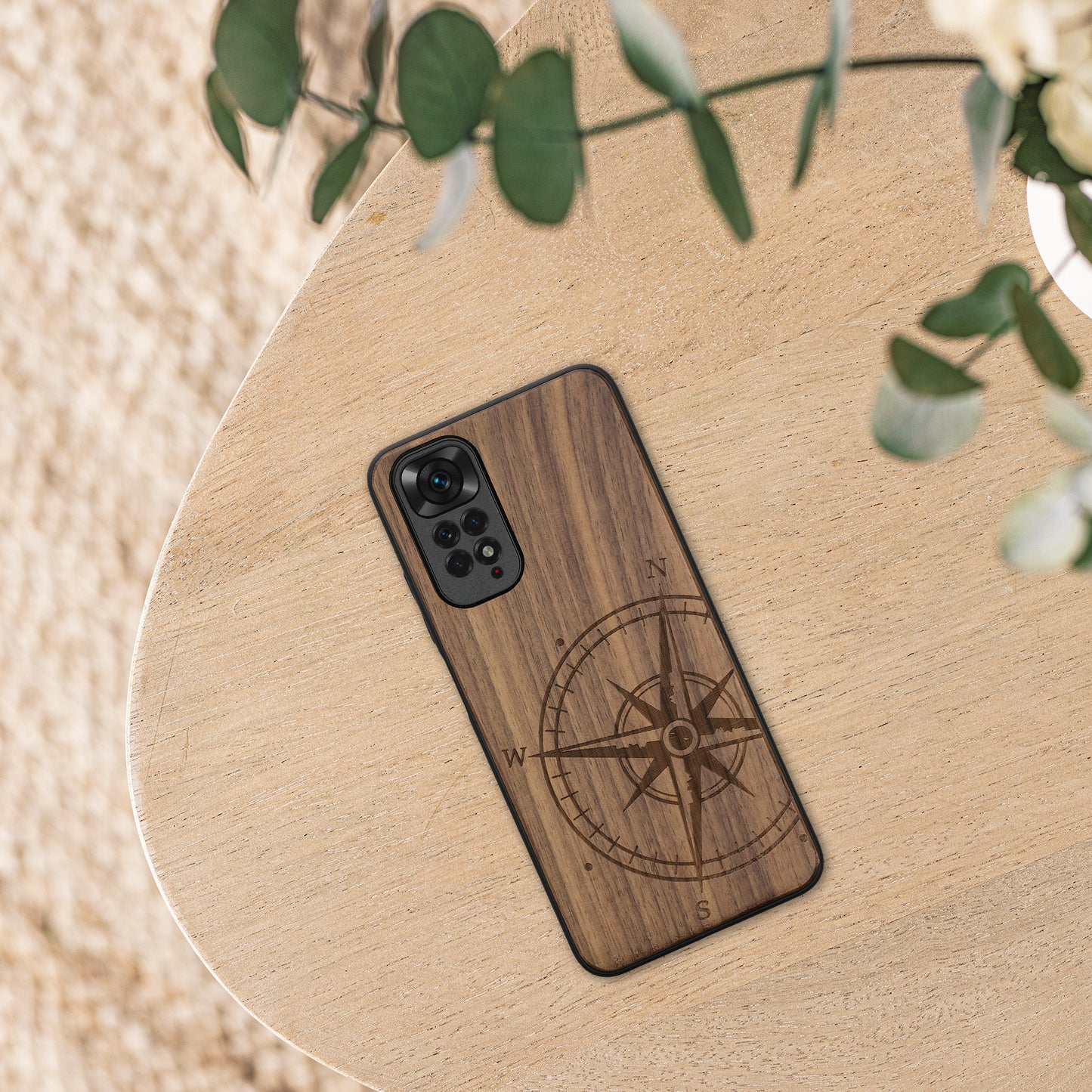 kwmobile Hülle kompatibel mit Xiaomi Redmi Note 11 / Note 11S - Handy Cover - TPU Handyhülle Kompass Vintage