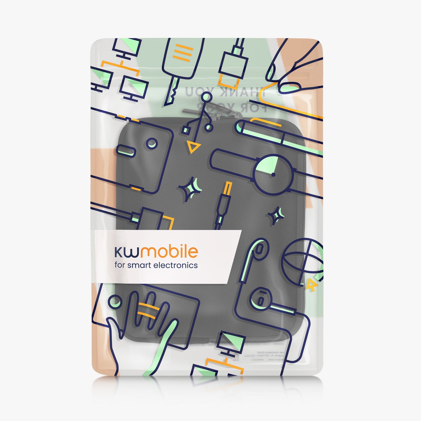kwmobile Schutztasche für eReader Hülle Cover Case Schutzhülle - 17,5 x 14,7 cm Innenmaße