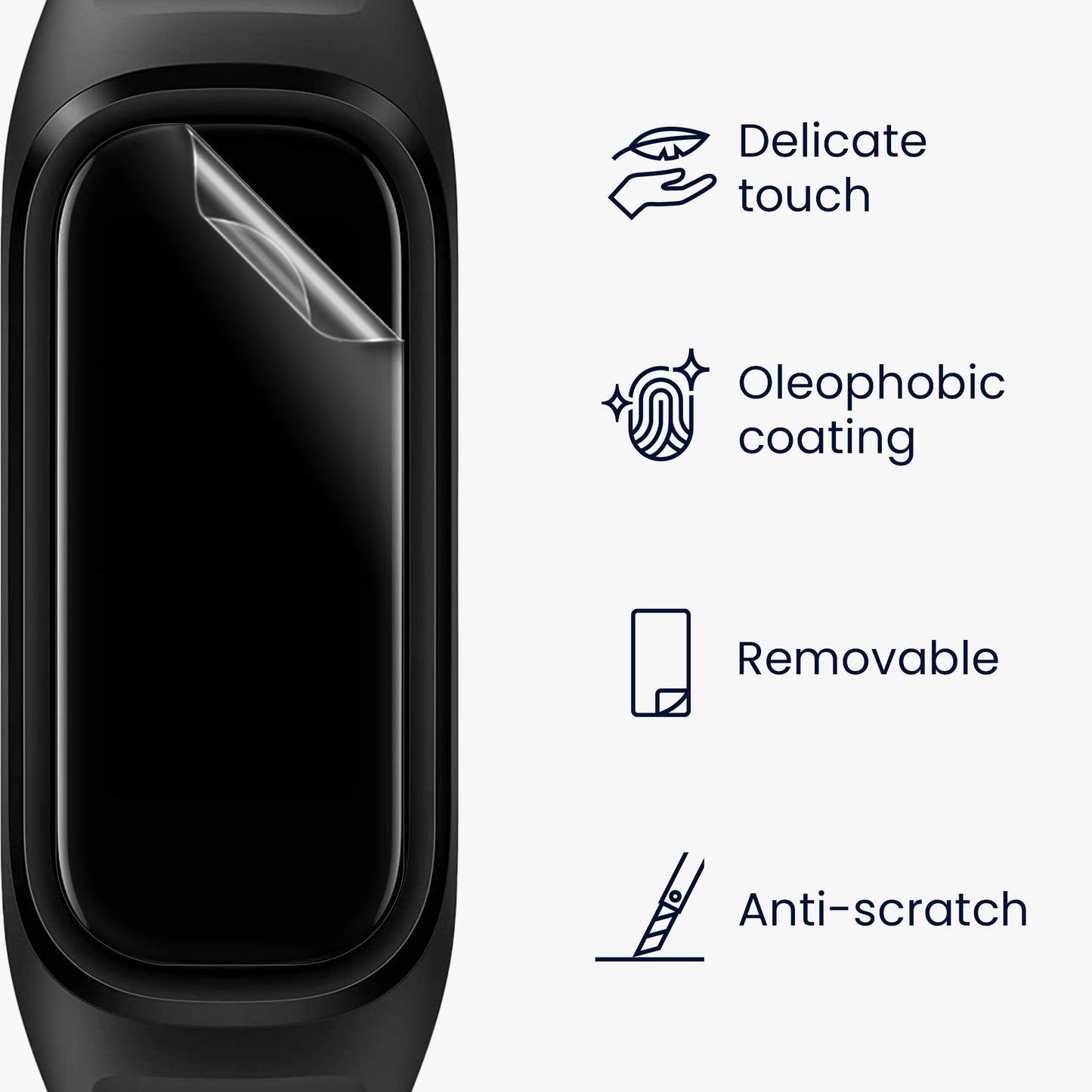 3x Displayschutzfolie kompatibel mit Oppo Band Sport