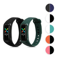 kwmobile 2x Uhrenarmband für Oppo Band Sport Armband - Fitnesstracker Band Set aus TPU Silikon - Ersatzarmband Smartwatch - Schwarz Blaugrau Schwarz  [dsg15]