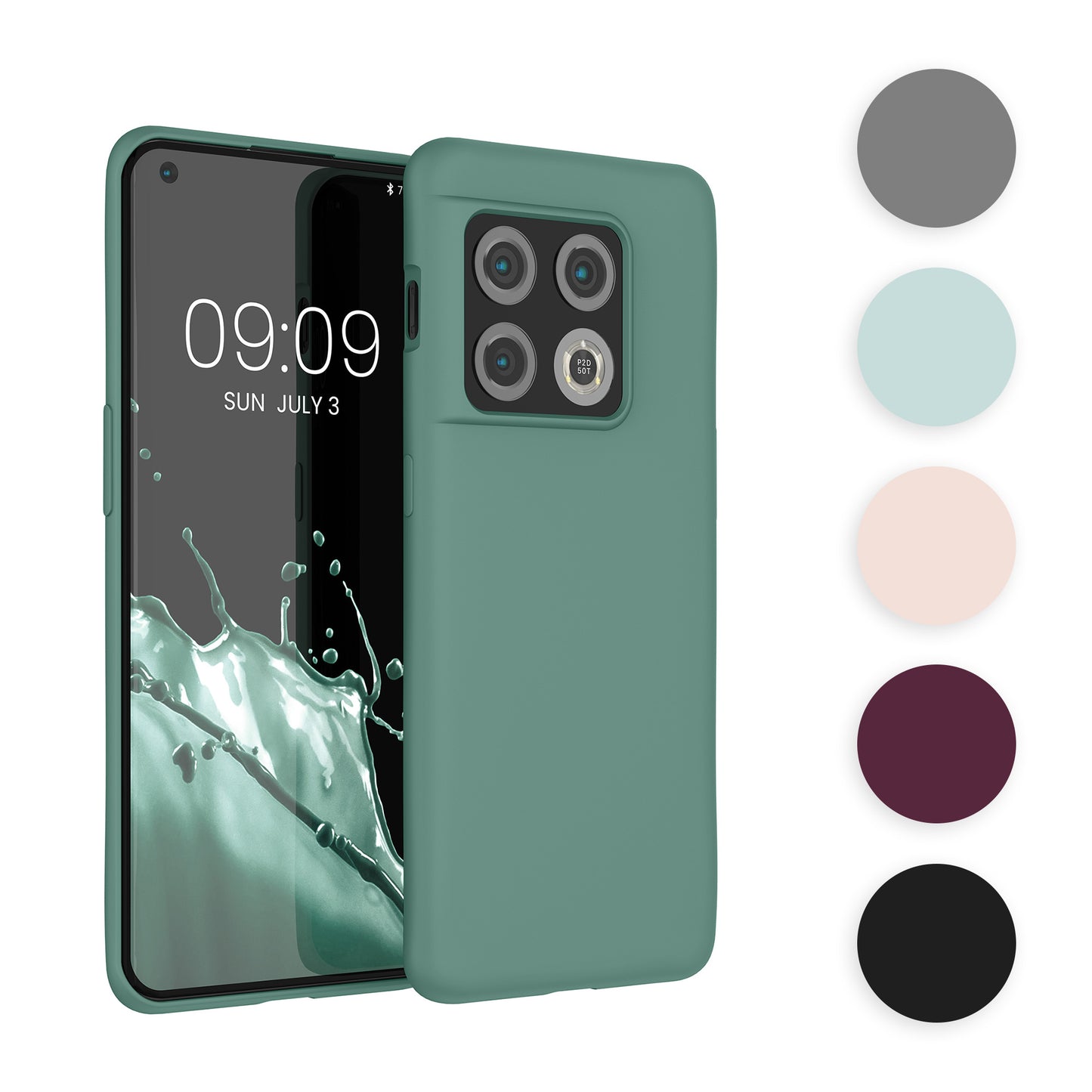 kwmobile Hülle kompatibel mit OnePlus 10 Pro 5G Hülle - Silikon Handy Case - Handyhülle weiche Oberfläche - kabelloses Laden - Tawny Red Tawny Red  