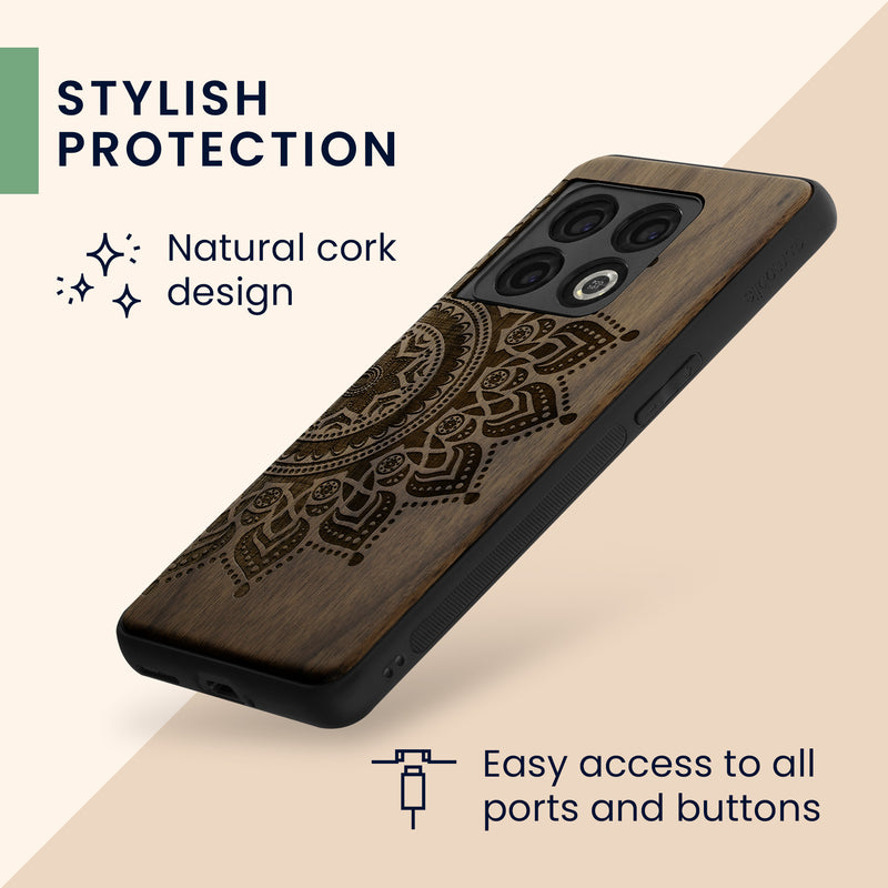 kwmobile Hülle kompatibel mit OnePlus 10 Pro 5G Handy Cover TPU Handyhülle Kompass Vintage