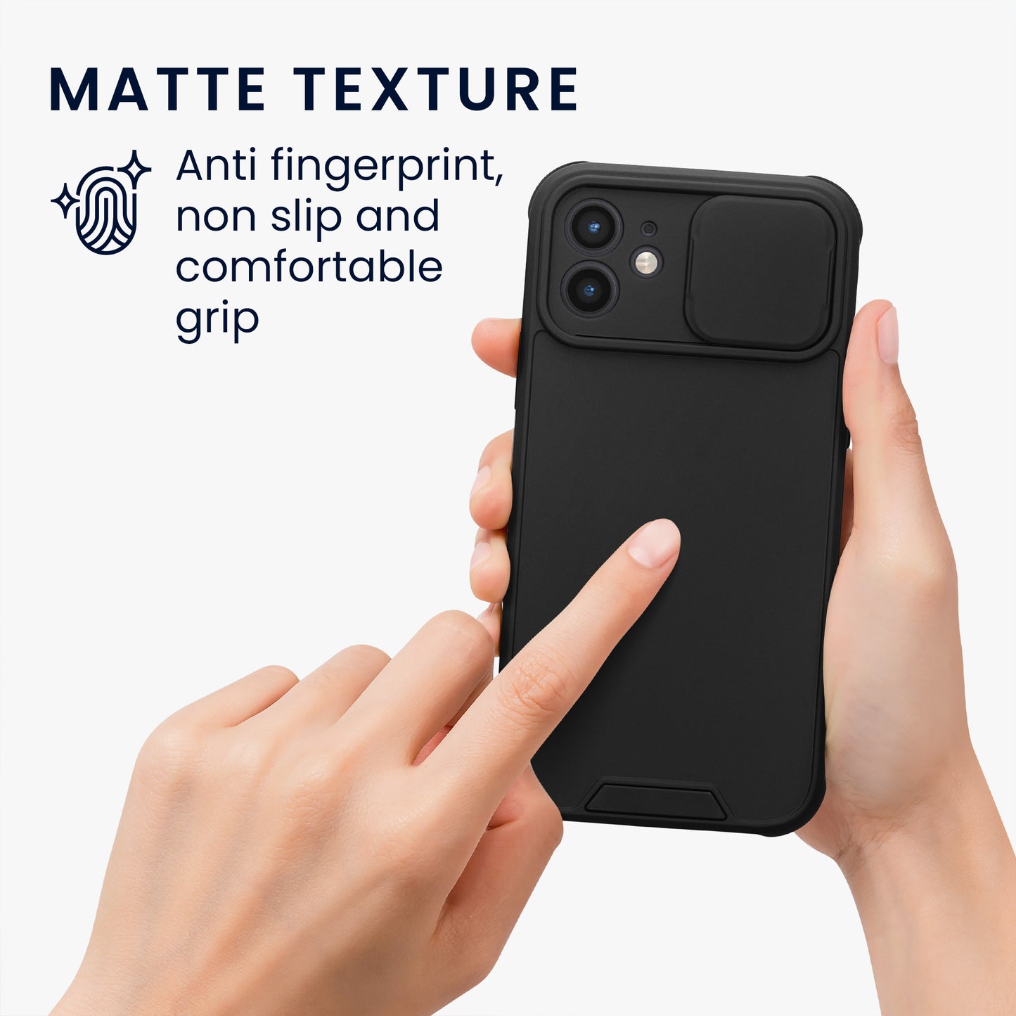 kwmobile Handyhülle kompatibel mit Apple iPhone 12 - Hardcase mit Kameraschutz - Bumper