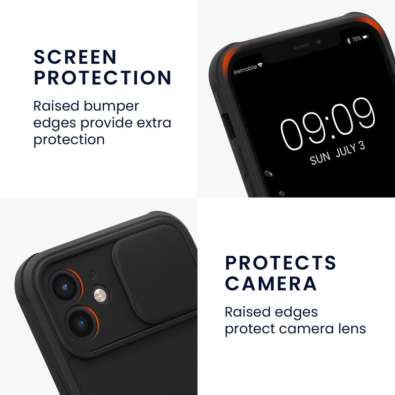 kwmobile Handyhülle kompatibel mit Apple iPhone 12 - Hardcase mit Kameraschutz - Bumper