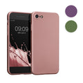 kwmobile Handyhülle kompatibel mit Apple iPhone SE (2022) / iPhone SE (2020) / iPhone 8 / iPhone 7 - Silikon Case - Soft Hülle - Handy Cover in Metallic Rosegold Metallic Rosegold  