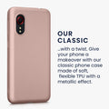 kwmobile Handyhülle für Samsung Galaxy Xcover 5 Hülle - Silikon Case metallisch schimmernd - Schutzhülle Cover