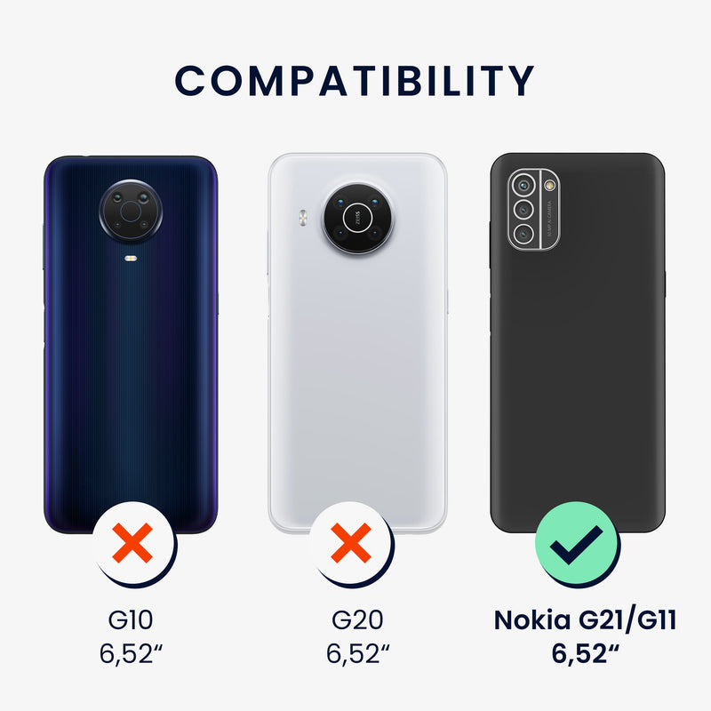 kwmobile Handyhülle für Nokia G21 / G11 Hülle - Kabelloses Laden - Schutzhülle Cover
