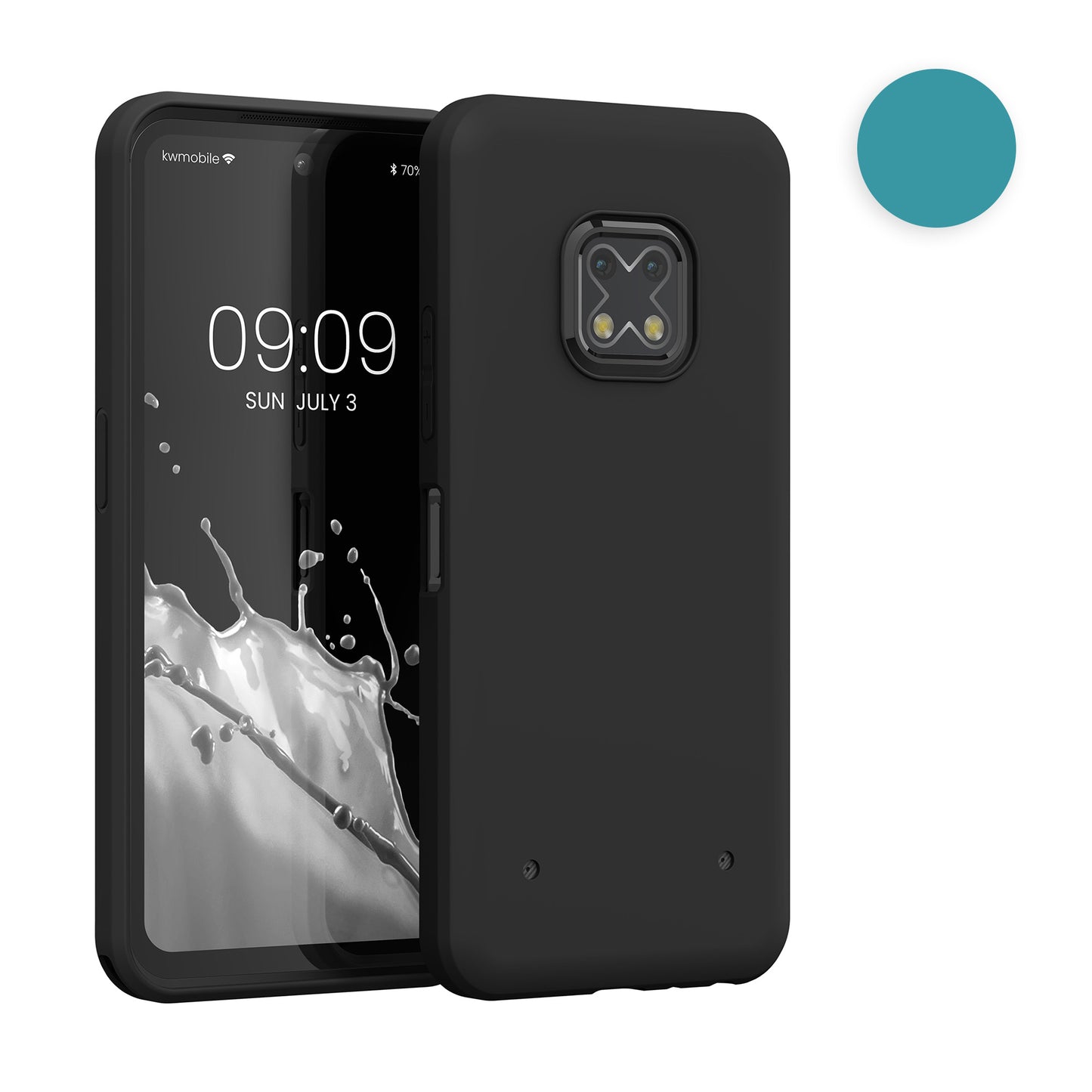 kwmobile Hülle kompatibel mit Nokia XR20 Hülle - weiches TPU Silikon Case - Cover geeignet für kabelloses Laden - Schwarz Schwarz  