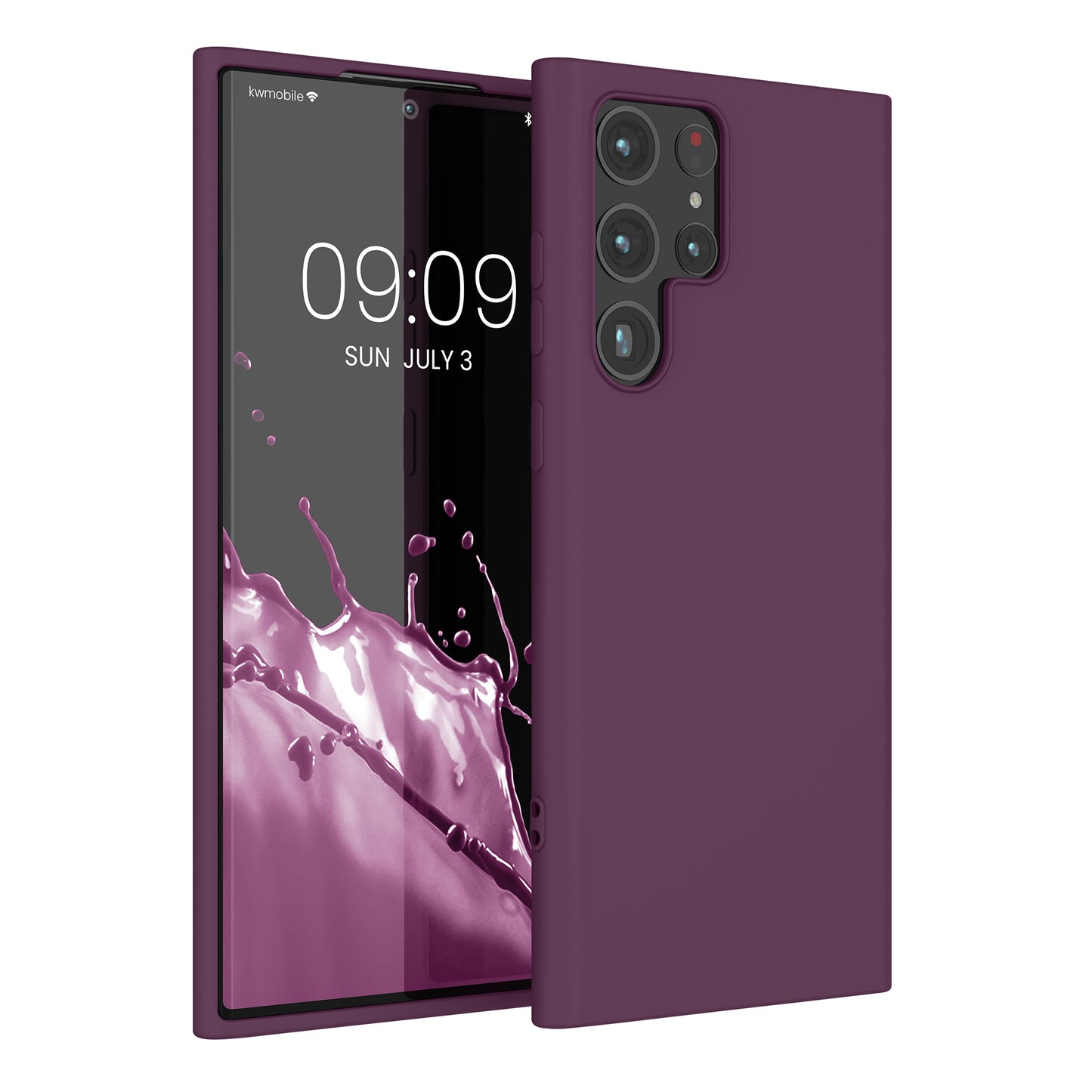 kwmobile Hülle kompatibel mit Samsung Galaxy S22 Ultra Hülle gummierte Silikon Handyhülle Schutzhülle für kabelloses Laden Case