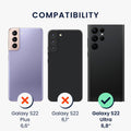 kwmobile Hülle kompatibel mit Samsung Galaxy S22 Ultra Hülle gummierte Silikon Handyhülle Schutzhülle für kabelloses Laden Case