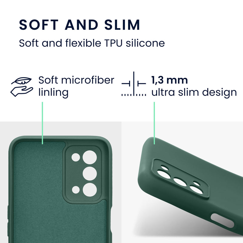 kwmobile Slim Case kompatibel mit Oppo A74 (5G) / A54 (5G) Hülle - Handyhülle aus Silikon