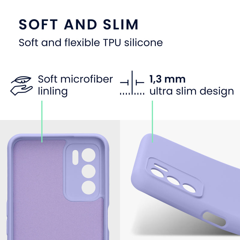 kwmobile Slim Case kompatibel mit Oppo A16 / A16s / A54s Hülle - Handyhülle aus Silikon