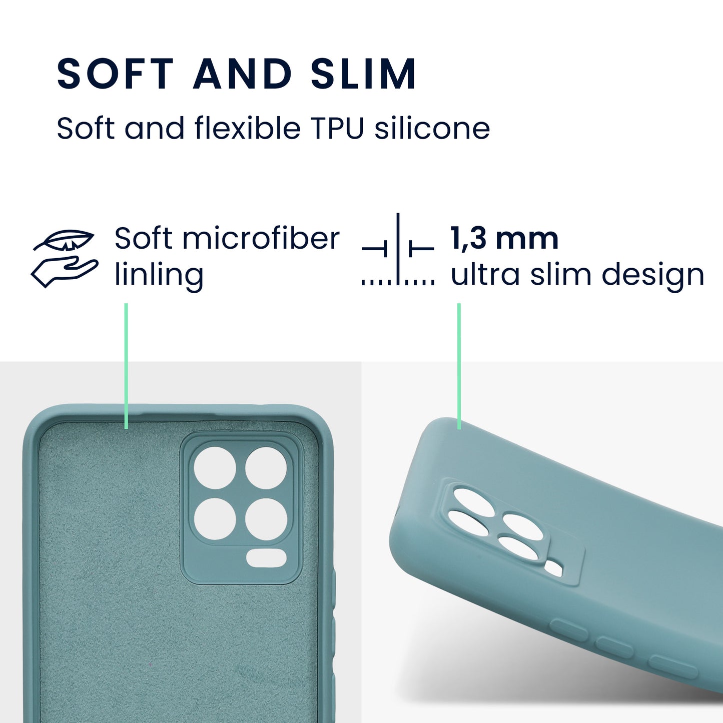 kwmobile Slim Case kompatibel mit Realme 8 / 8 Pro Hülle