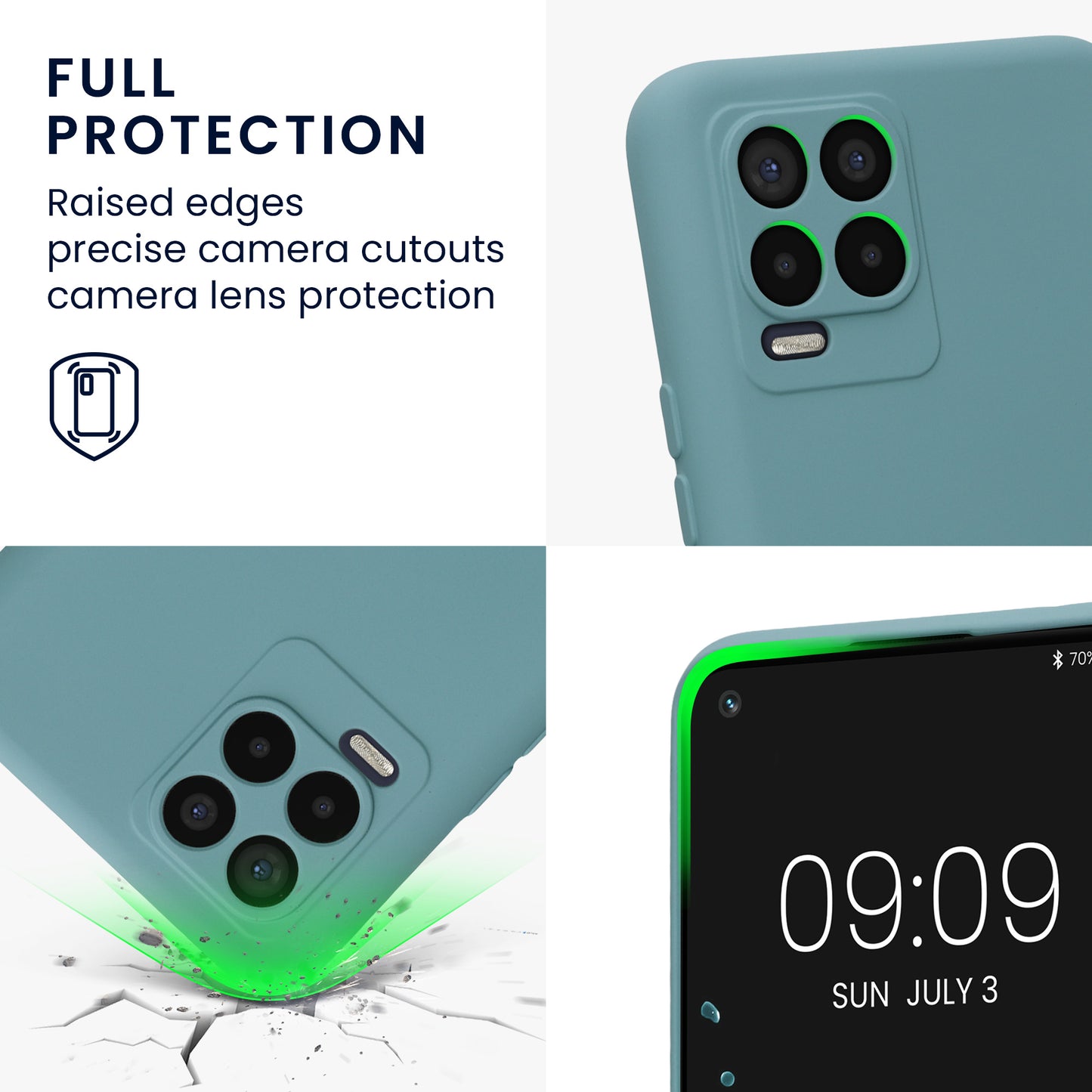 kwmobile Slim Case kompatibel mit Realme 8 / 8 Pro Hülle