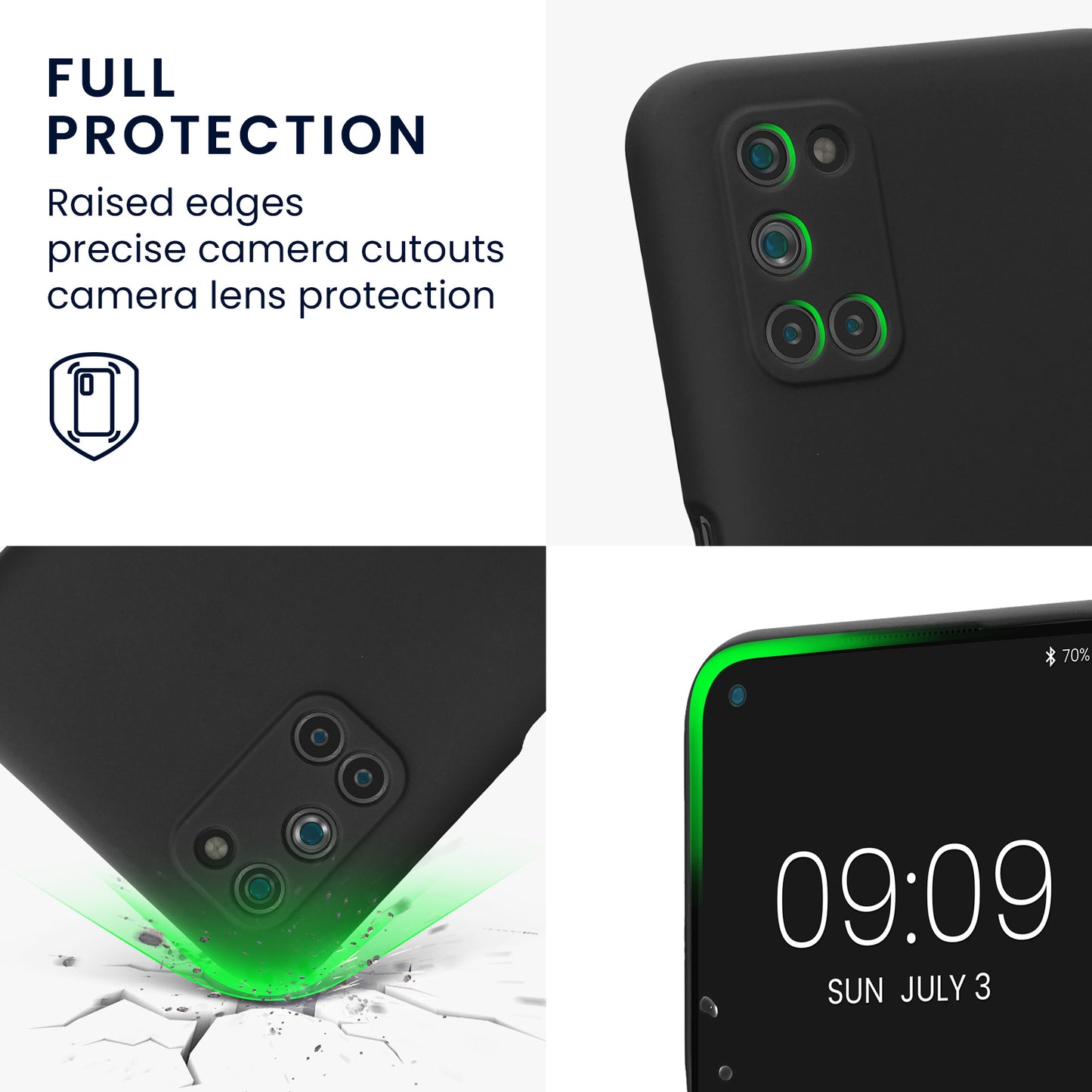 kwmobile Slim Case kompatibel mit Oppo A52 / A72 (4G) Hülle - Handyhülle aus Silikon