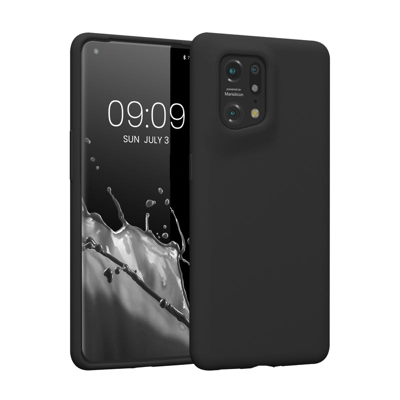 kwmobile Handyhülle für Oppo Find X5 (5G) Hülle - Case Silikon - Kabelloses Laden - Schutzhülle Cover
