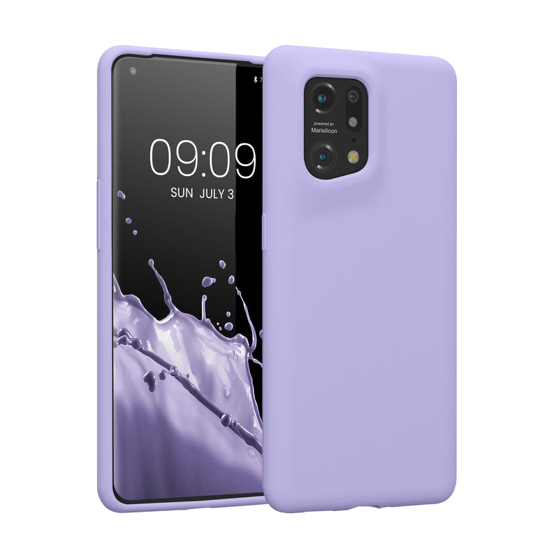 kwmobile Handyhülle für Oppo Find X5 (5G) Hülle - Case Silikon - Kabelloses Laden - Schutzhülle Cover