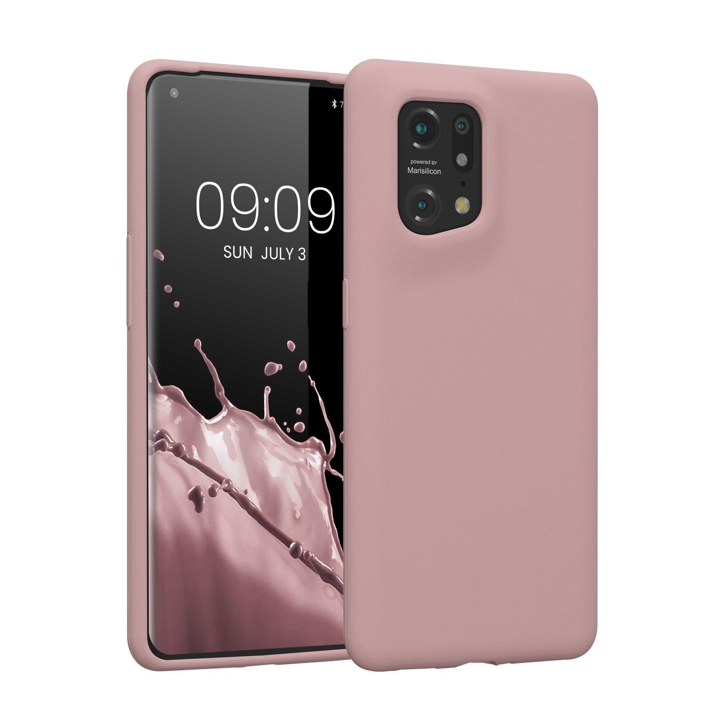 kwmobile Handyhülle für Oppo Find X5 (5G) Hülle - Case Silikon - Kabelloses Laden - Schutzhülle Cover