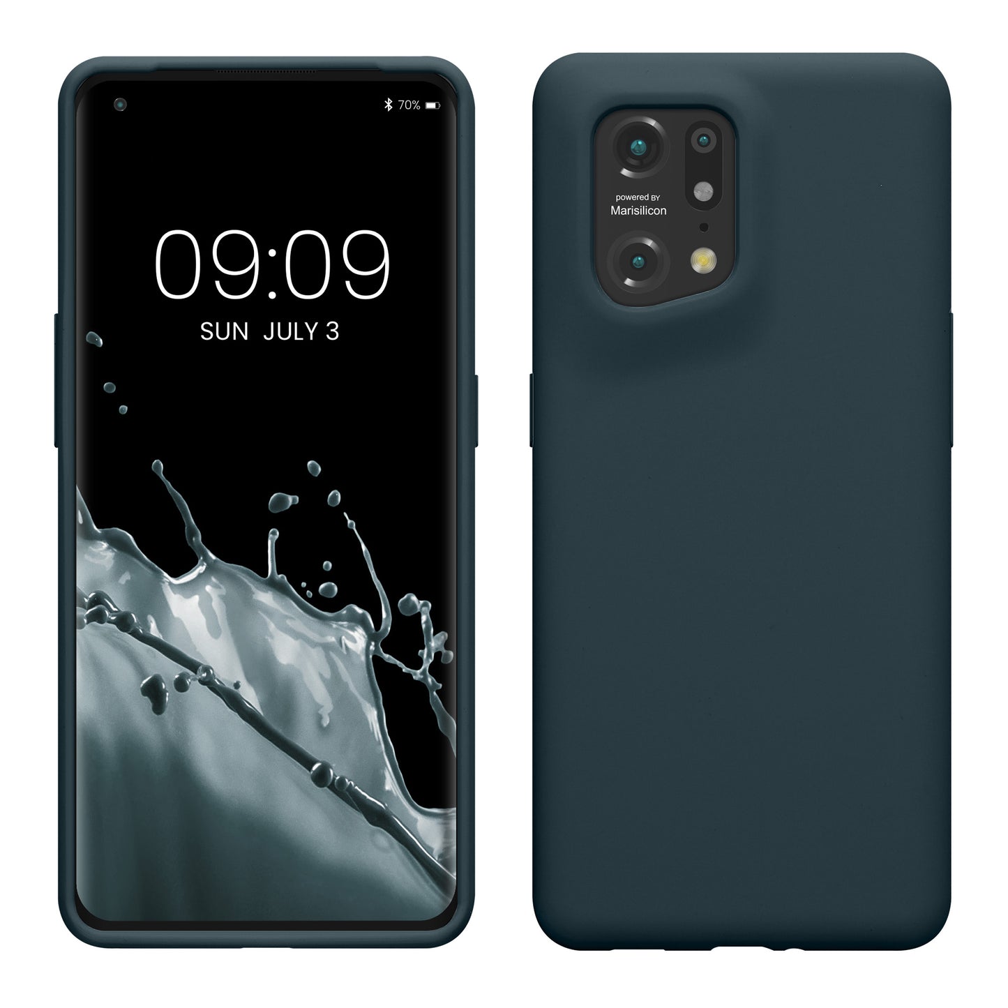 kwmobile Handyhülle für Oppo Find X5 (5G) Hülle - Case Silikon - Kabelloses Laden - Schutzhülle Cover