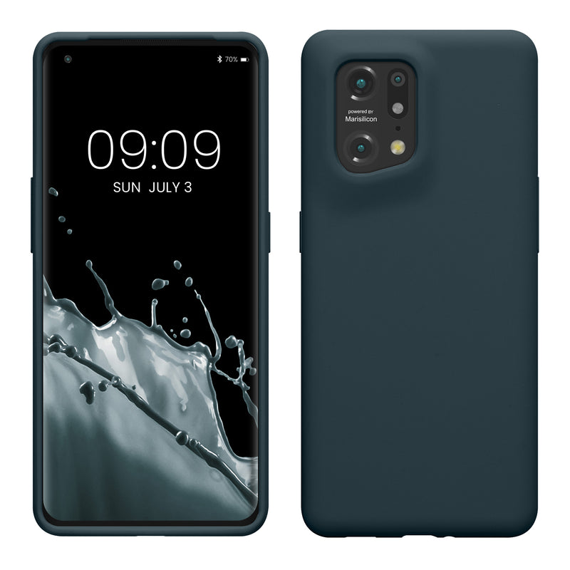 kwmobile Handyhülle für Oppo Find X5 (5G) Hülle - Case Silikon - Kabelloses Laden - Schutzhülle Cover