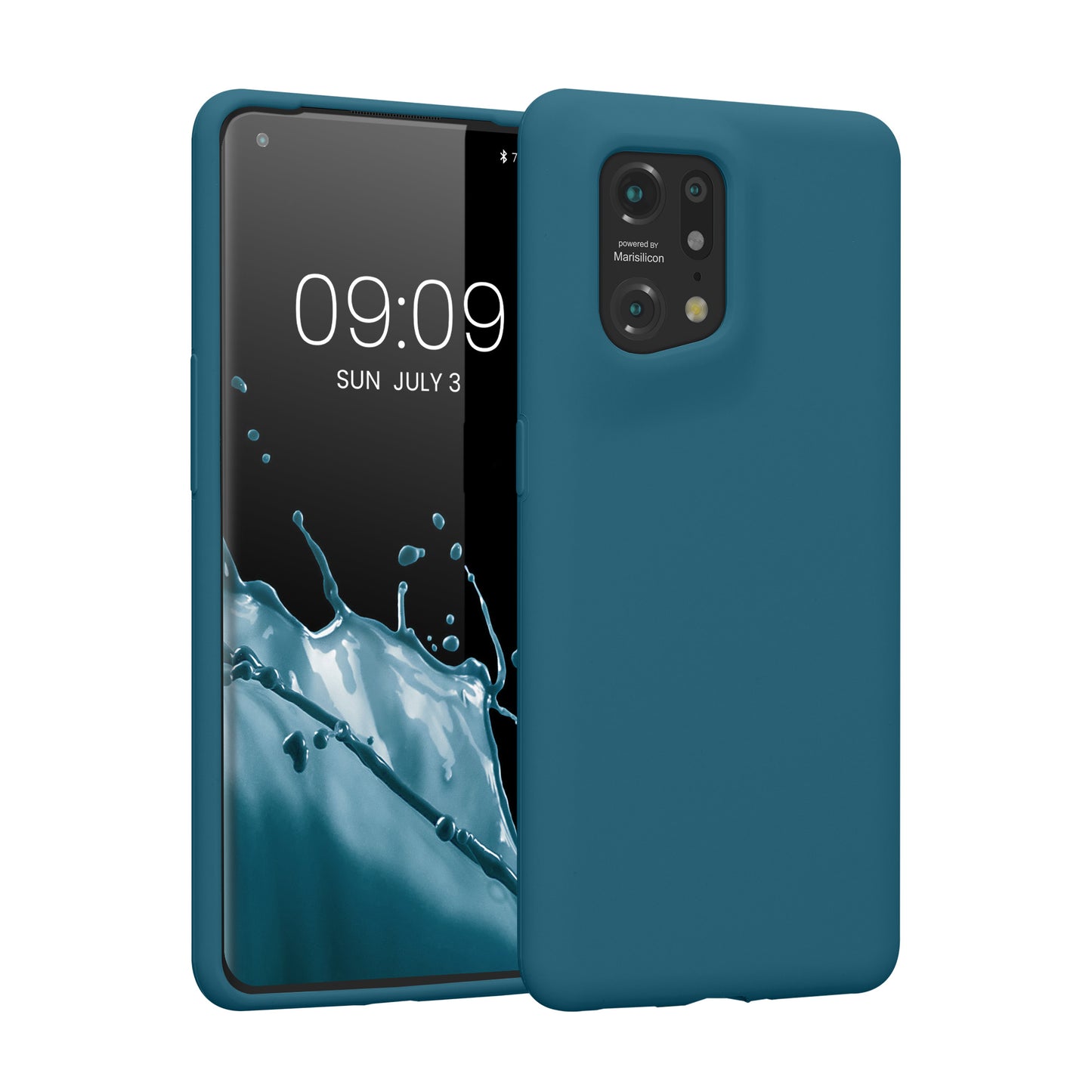 kwmobile Handyhülle für Oppo Find X5 (5G) Hülle - Case Silikon - Kabelloses Laden - Schutzhülle Cover