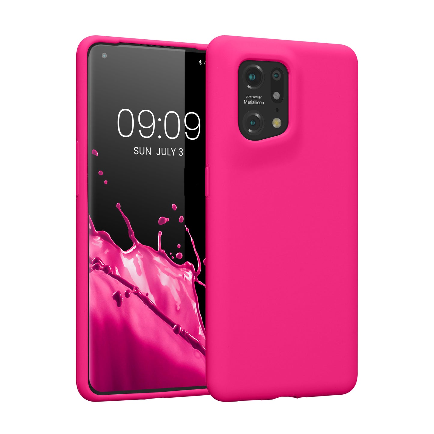kwmobile Handyhülle für Oppo Find X5 (5G) Hülle - Case Silikon - Kabelloses Laden - Schutzhülle Cover