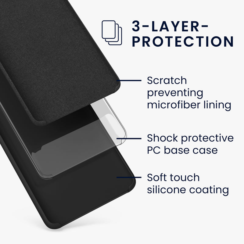 kwmobile Handyhülle für Oppo Find X5 (5G) Hülle - Case Silikon - Kabelloses Laden - Schutzhülle Cover